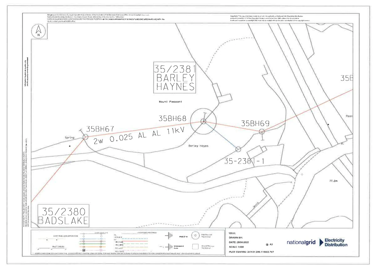 National Grid’s April 2025 area plan showing BH67, BH68, BH69 and 35-2381-1