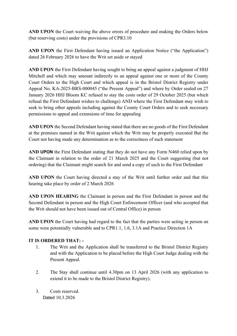 Sealed 10 March order, page 2.