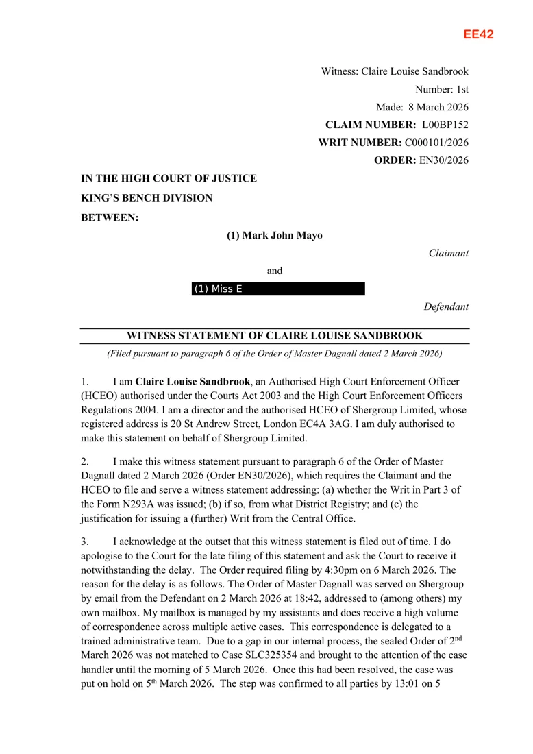 8 March statement, exhibit EE42, page 1.
